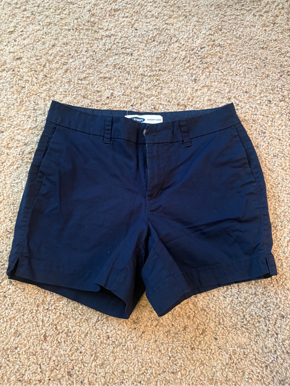Old Navy Navy Mid-Rise Chino Bermuda Shorts